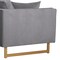 Armen Living Lenox Gray Velvet Modern Sofa with Brass Legs LCLN3GRY - alternate 7